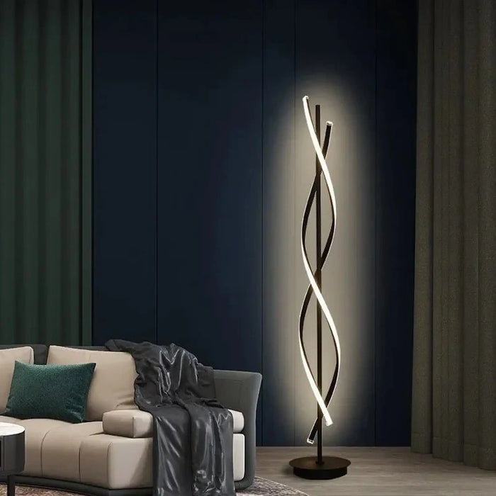 Metal Linear Shape Floor Lamp Modern Style