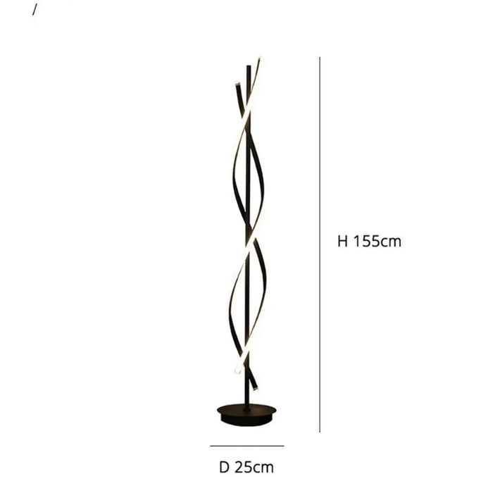 Metal Linear Shape Floor Lamp Modern Style