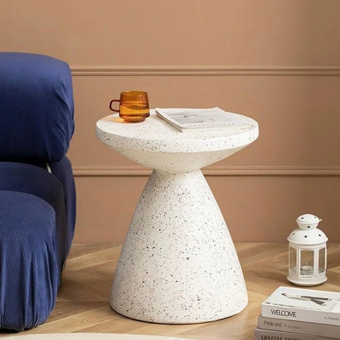 Minimalist white side table