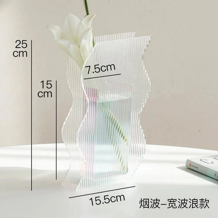 Modern acrylic transparent vases SET ( 2 vases )