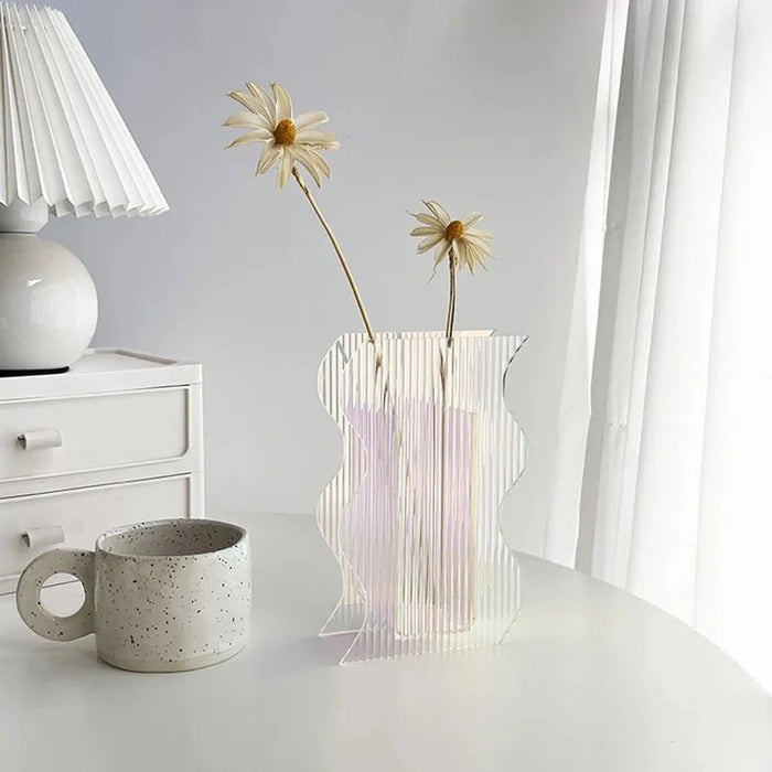 Modern acrylic transparent vases SET ( 2 vases )