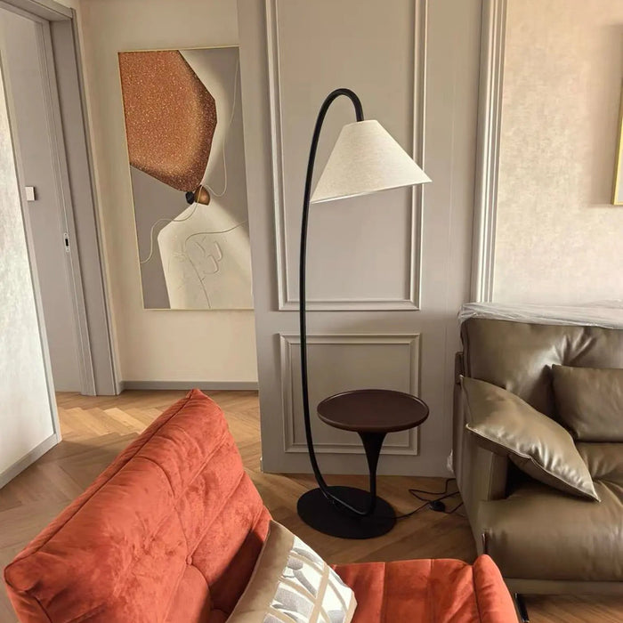 Modern Arched Floor Lamp with Integrated Table – 175cm Height