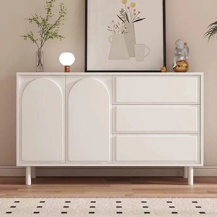 Modern Arched Wood Cabinet – Minimalist Storage