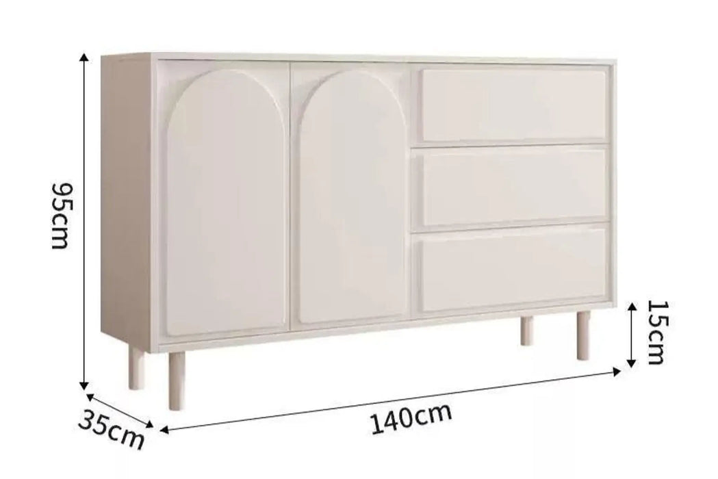 Modern Arched Wood Cabinet – Minimalist Storage