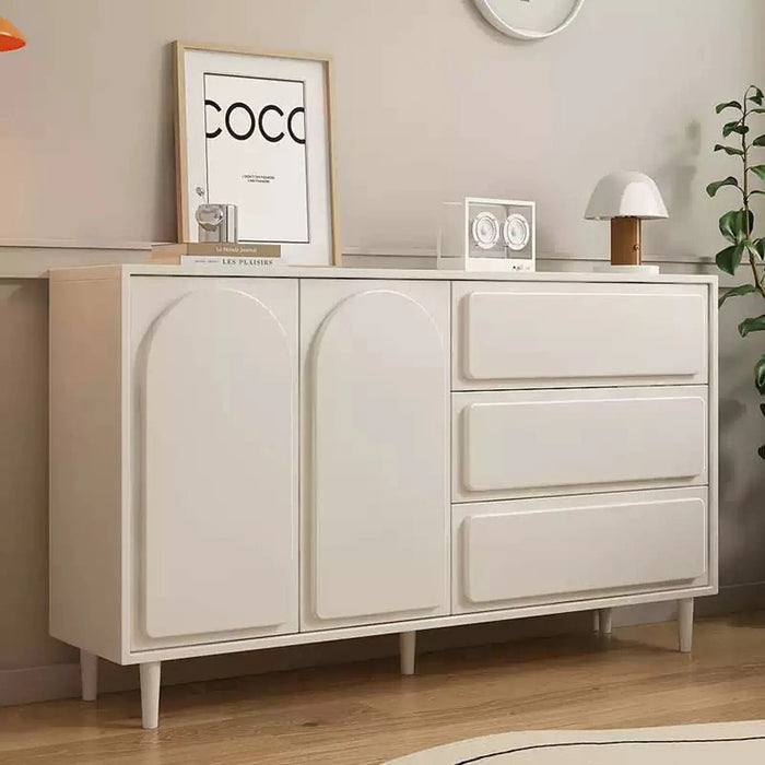 Modern Arched Wood Cabinet – Minimalist Storage