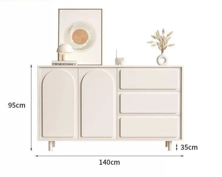 Modern Arched Wood Cabinet – Minimalist Storage