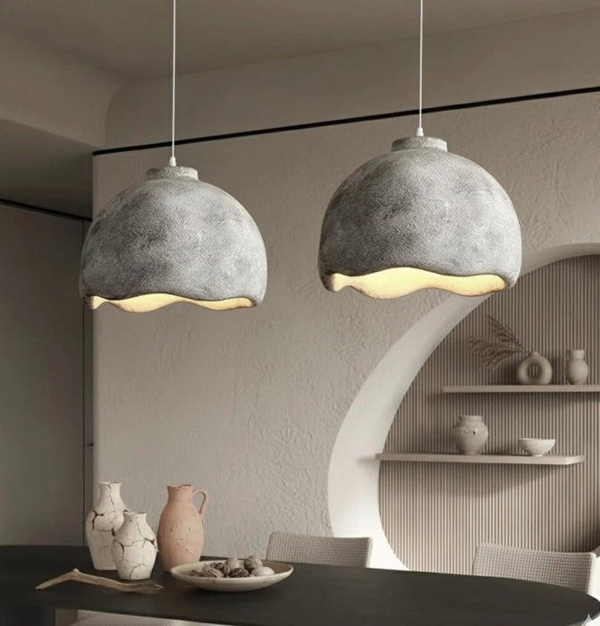 Modern Grey Sculptural Pendant Light – Minimalist Elegance