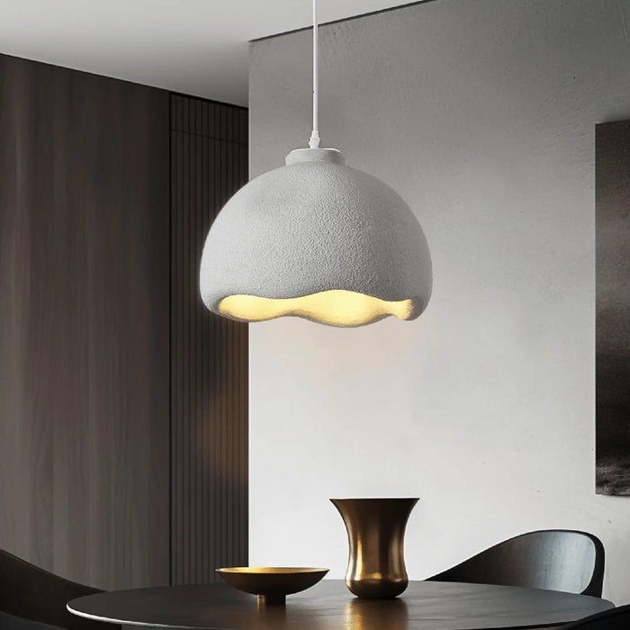 Modern Grey Sculptural Pendant Light – Minimalist Elegance