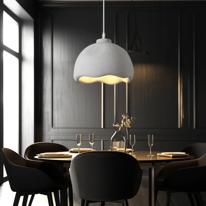 Modern Grey Sculptural Pendant Light – Minimalist Elegance
