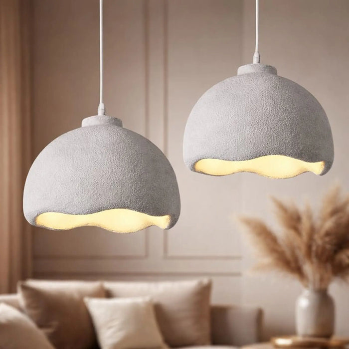 Modern Grey Sculptural Pendant Light – Minimalist Elegance