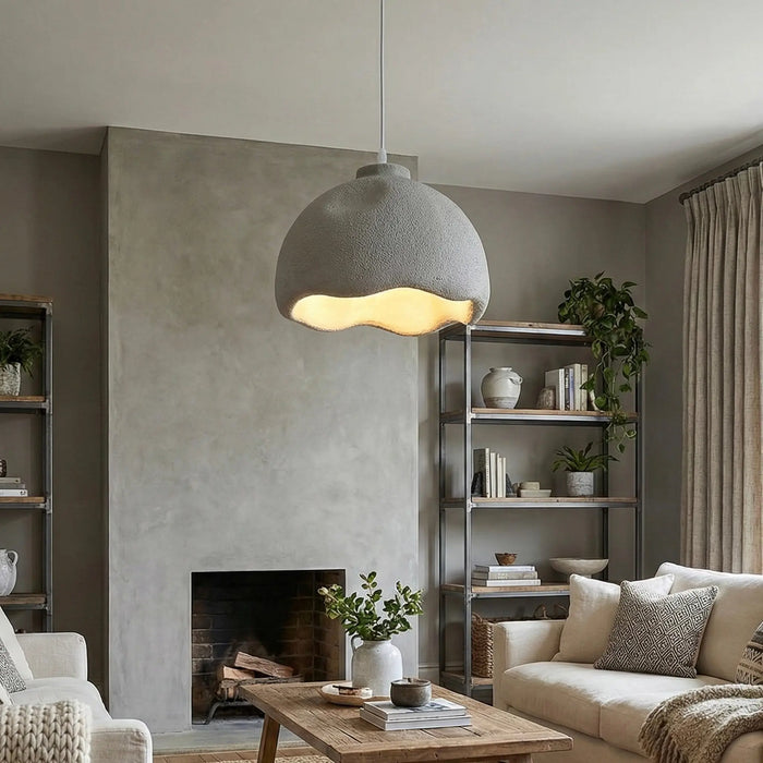 Modern Grey Sculptural Pendant Light – Minimalist Elegance
