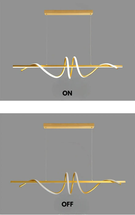 modern stylish gold LED pendant dining lamp