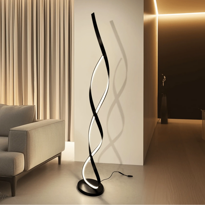 Modern Twist LED Floor Lamp – Artistic Illumination for Contemporary Spaces