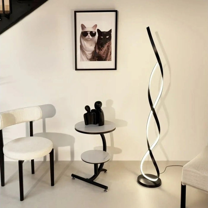 Modern Twist LED Floor Lamp – Artistic Illumination for Contemporary Spaces