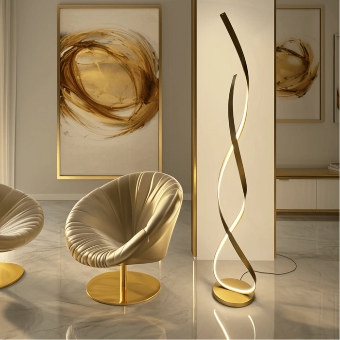 Modern Twist LED Floor Lamp – Artistic Illumination for Contemporary Spaces