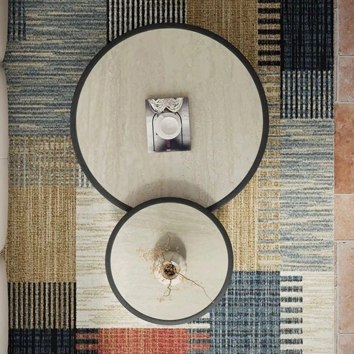 Nero Travertine Duo Coffee Table Set