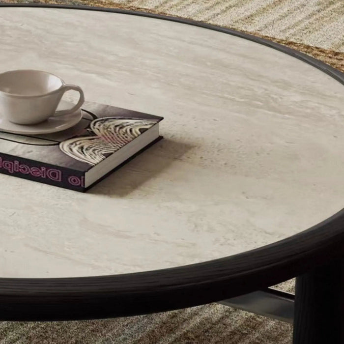 Nero Travertine Duo Coffee Table Set