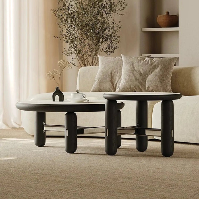 Nero Travertine Duo Coffee Table Set