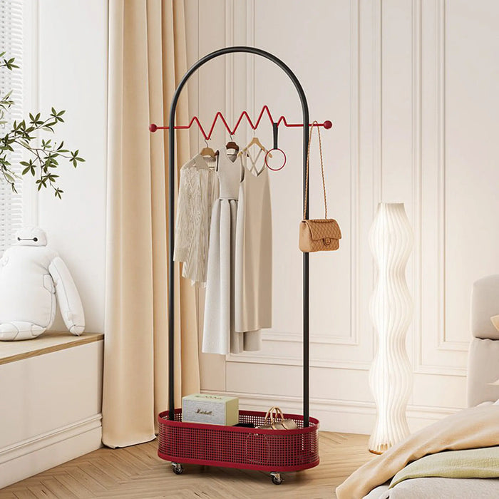 Red & Black Arch Metal Clothing Organizer