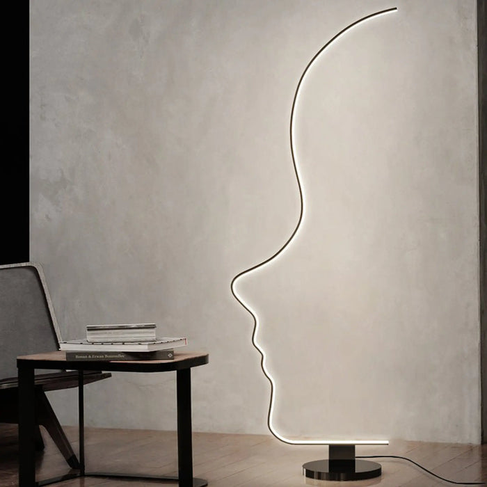 Side face floor lamp