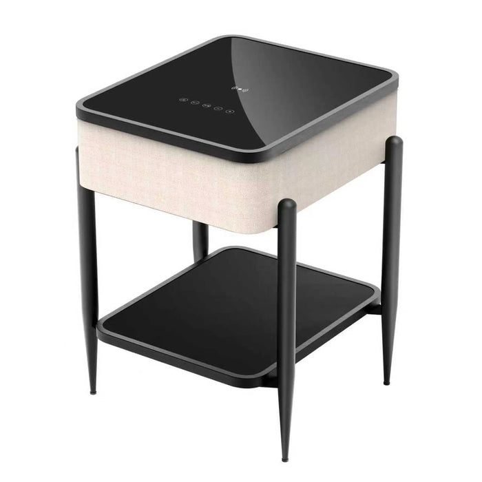 Smart Side Table with Bluetooth Speaker, Wireless Charging & RGB LED Light