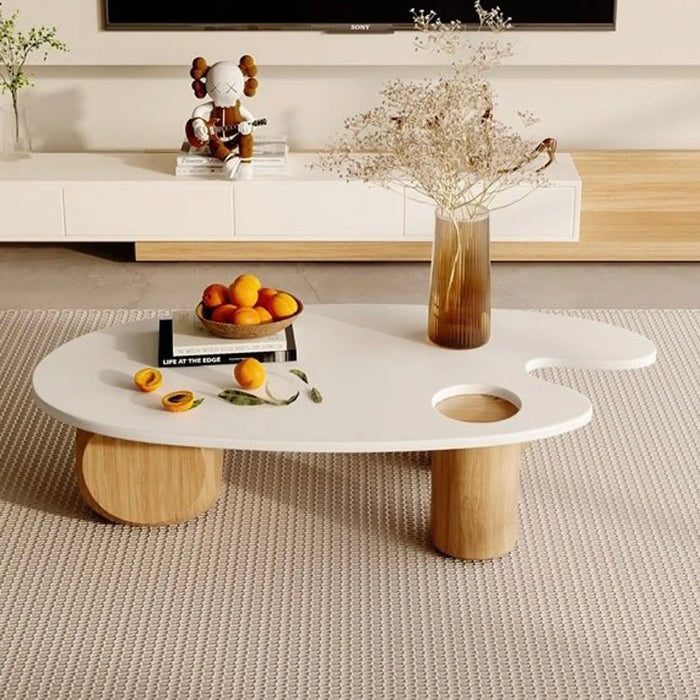 Solid Wood Oval Coffee Table
