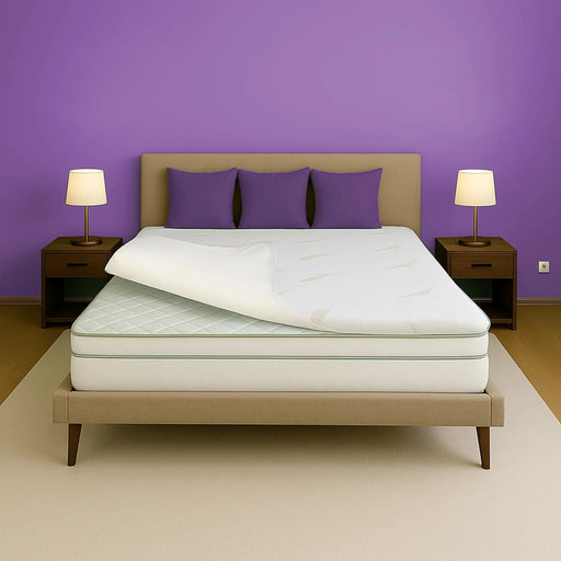 Kurlon Memory Foam Mattress Topper | Anti-Skid Fabric with Cool & Copper Yarn | Adaptive Pressure Relief | Back Support | Full Body Alignment | Optimal Comfort for All Sleep Positions Sheela Foam