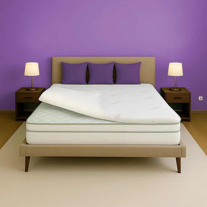 Kurlon Memory Foam Mattress Topper | Anti-Skid Fabric with Cool & Copper Yarn | Adaptive Pressure Relief | Back Support | Full Body Alignment | Optimal Comfort for All Sleep Positions Sheela Foam