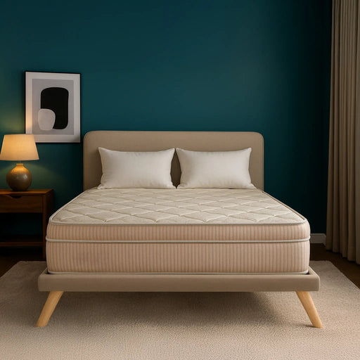 Kurl-On OrthoMagic Elite Natural Latex Mattress| HR Foam For Back Support|Medium Firm | Orthopedic Mattress for Spine Alignment Sheela Foam