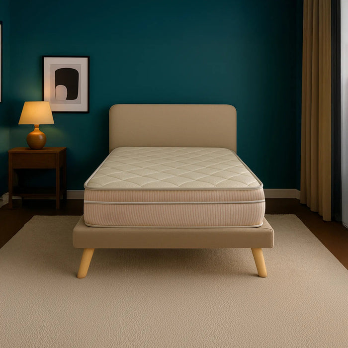 Kurl-On OrthoMagic Elite Natural Latex Mattress| HR Foam For Back Support|Medium Firm | Orthopedic Mattress for Spine Alignment Sheela Foam