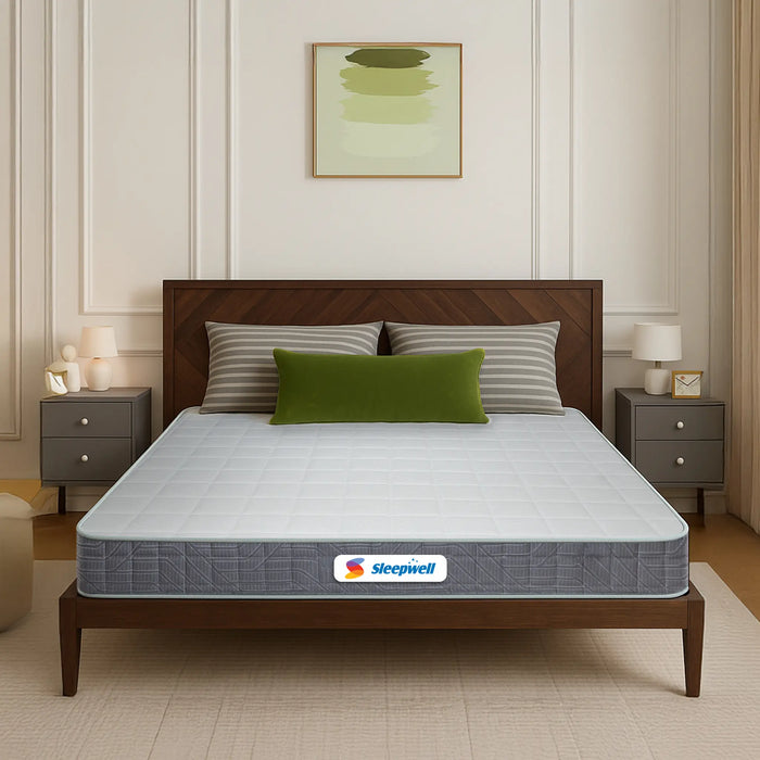 Sleepwell Durafirm Classic Mattress | Deep Back Support | Extra Firm Breathable Three-Layer Foam Structure with Quilting | Premium Knitted Fabric