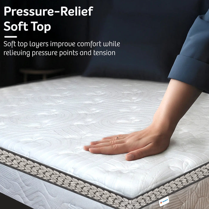 Sleepwell Executive Pocket Spring Mattress, Medium Firm, Plush Comfort, Spinal Support, Zero Partner Disturbance, Durable Foam, Premium Quality, 5-Years Warranty