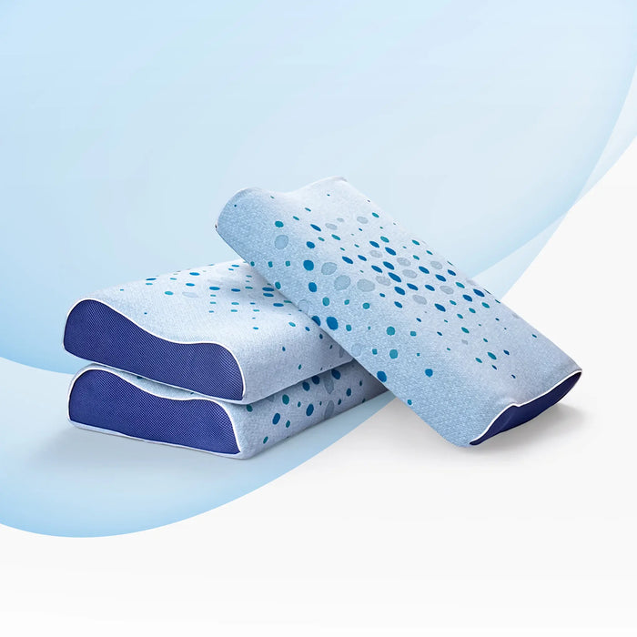 Sleepwell Latex Plus Curve Pillow | Head & Neck Support |Latex Foam | Airvent cooling | Anti-microbial neem fresche technology | Pressure relief