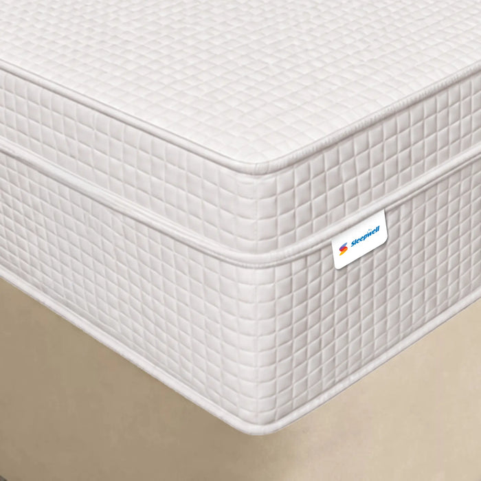 Sleepwell Pro Grid Mattress, Medium Firm Feel, Premium Knitted Fabric, Double Layer Quilting, Foam Wall Technology, Airflow Pro Grid, CloudEase & Supreme Support Foam