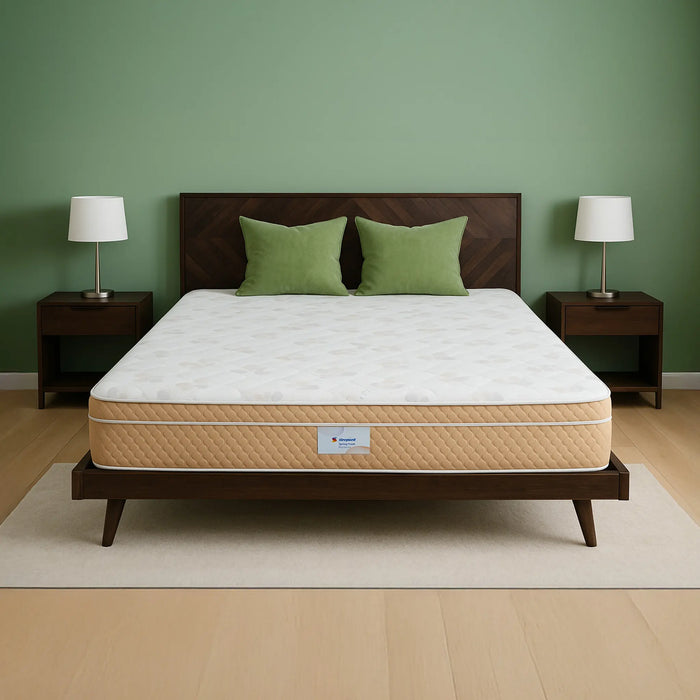 Sleepwell Springfresh Premium| 3-Zoned Contour with Pocket Springs for Targeted Pressure Relief|Resitec Foam |Orthopedic Mattress for Spinal Alignment