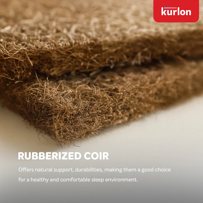 Kurl-On Spinekare Memory Foam | Strong Spinal Support with Rubberized Coir | Anti-Sagging Rebonded Foam | Orthopedic Mattress with Quilted Foam | Breathable