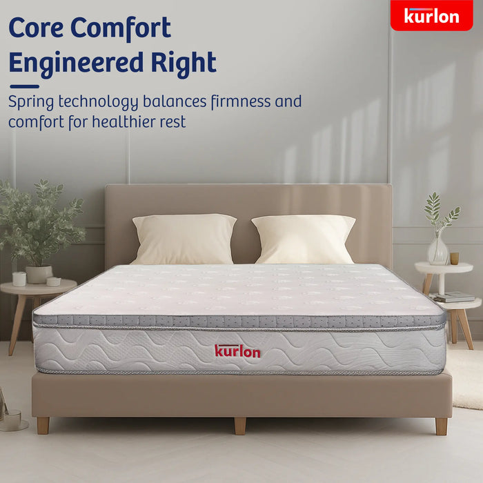 Kurlon Executive Bonnell Spring Mattress, Firm Feel, Optimal Support, Plush Top Comfort, Superior Air Circulation, Enhanced Spine Support, 5-Year Warranty