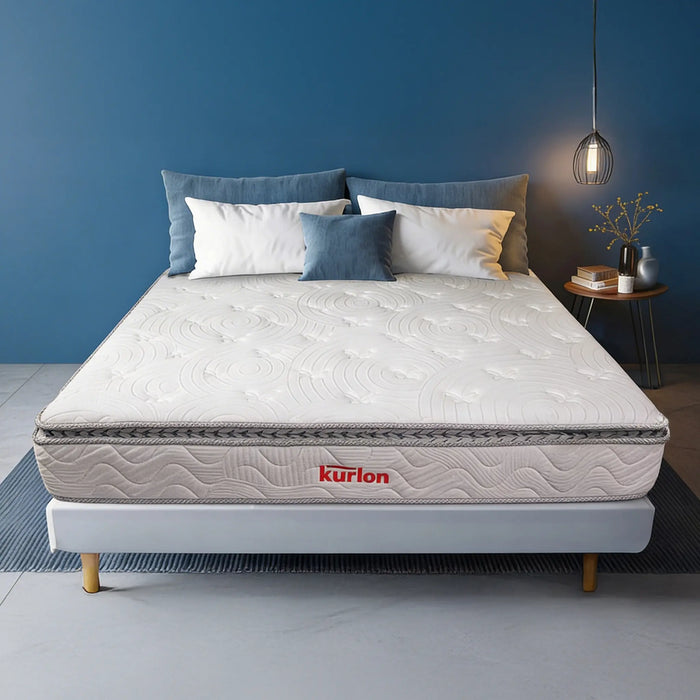 Kurlon Executive Pocket Spring Mattress, Medium Firm Feel, Adaptive Pocket Springs, Soft Foam Top, Spinal Alignment Support, Motion-Free Sleep, 5-Year Warranty