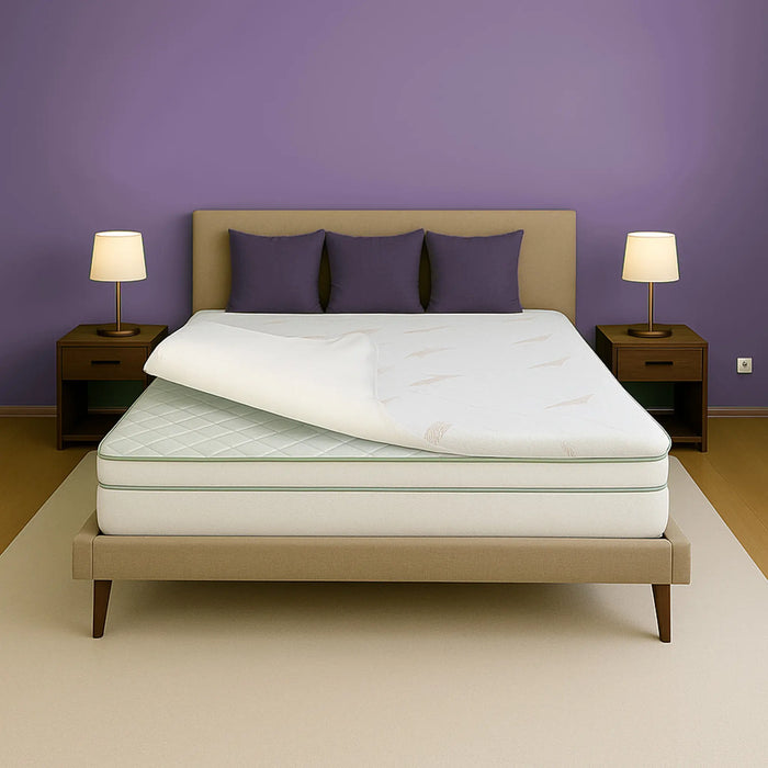 Kurlon HR Foam Mattress Topper | Pressure Relief | Anti-Skid Fabric | Cool & Copper Yarn | Back Support & Temperature Regulation | Anti-Sagging | 2-Year Warranty