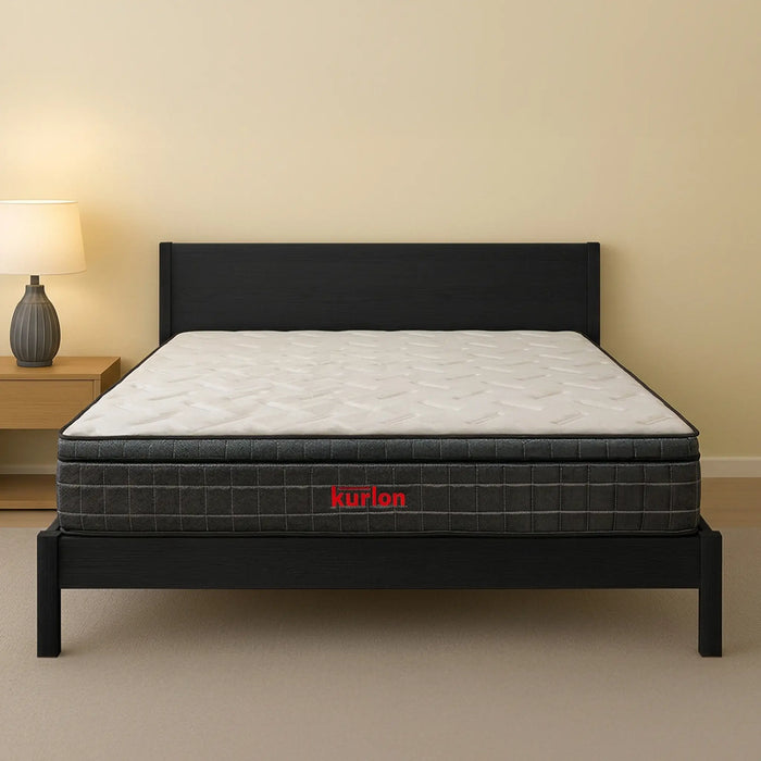 Kurlon Mermaid Medium Firm Memory Foam Mattress |Rebonded Foam Core for Spinal Support |Durable HR Foam & Quilted Comfort Top | 10 year warranty
