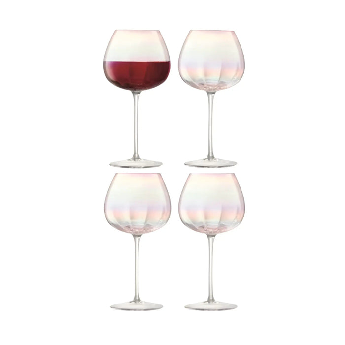 pearl red wine glass 460ml mother of pearl x 4