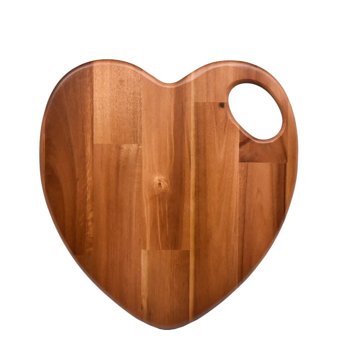 Acacia Wood Cutting Board - Heart Design