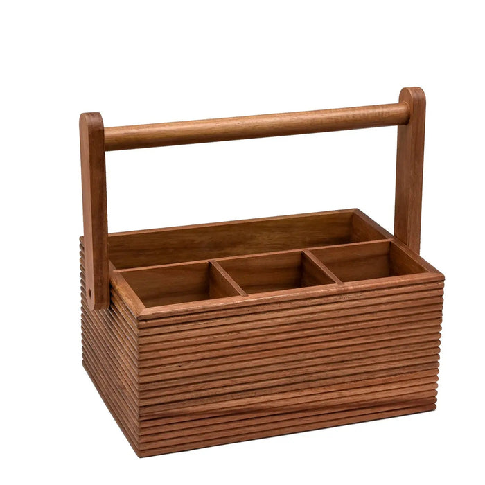 Acacia Wood Utensils Box