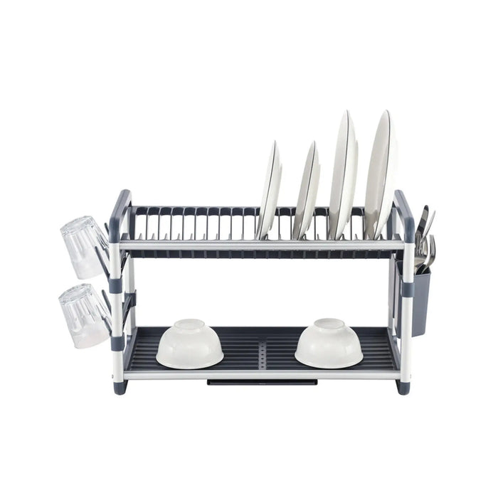 Aluminium Dish Rack “ Large Countertop Drying Rack with Drainer