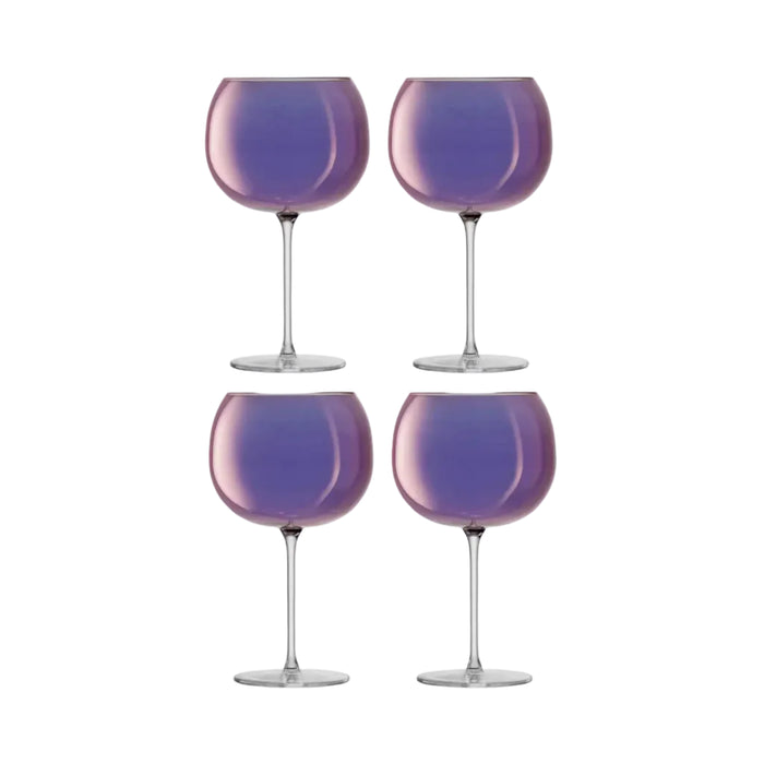 Aurora Balloon Glass 680ml Polar Violet x 4