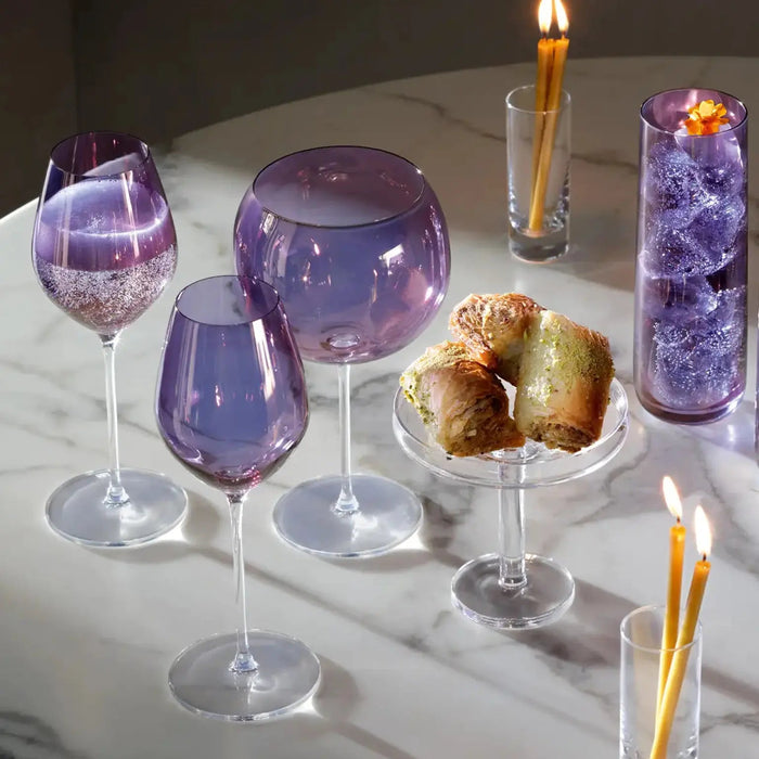 Aurora Balloon Glass 680ml Polar Violet x 4