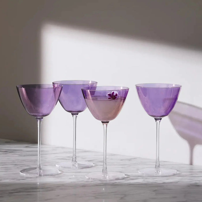 Aurora Martini Glass - Polar Violet 4pcs