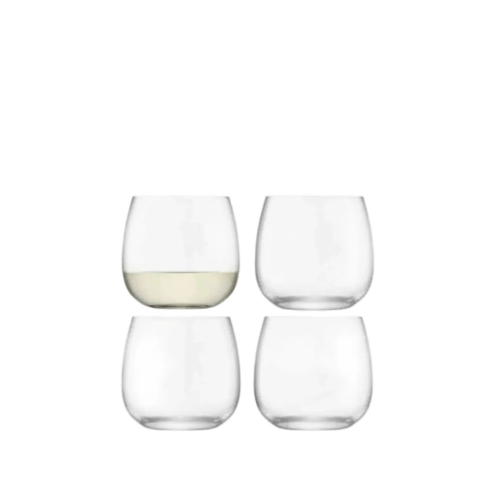 Borough Stemless Glass 370ml Clear x 4