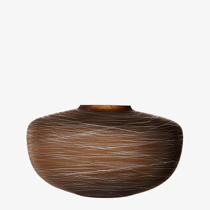 Boulder Vase H17.5cm Earth/Chalk Thread