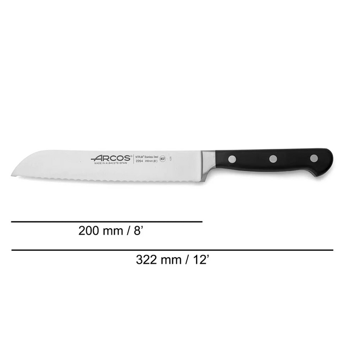 Bread Knife Serrated 180 Mm. Case - Opera